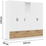 Boxxx Omara Za Oblačila Bari, Bela, Barva Hrasta | Shoptok.si