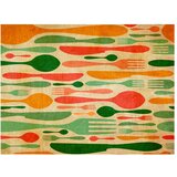  Tapeta - Cutlery - orange and green 200x154 | shoptok.hr