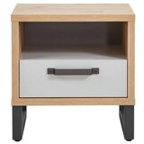 XORA nočna omarica, siva, barve hrasta | Shoptok.si