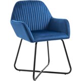 Furnova jedilni stoli 6 kosov moder žamet, (21928958) | Shoptok.si