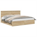  Konstrukcija postelje s predalom Sonoma hrast 200 x 200 cm, (5000121474) | Shoptok.si