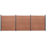  Set panela za ogradu smeđi 526 x 186 cm WPC | shoptok.hr