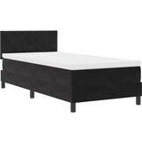 vidaXL Kutni krevet s madracem i LED-om Crni 90x190 cm Baršun | shoptok.hr