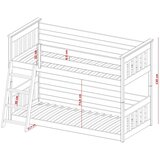 Molarem Home Drveni dječji krevet na kat Kevin - olive - 180x80 cm - Bez madraca | shoptok.hr