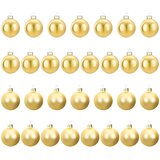  Set božićnih kuglica 30 kom. Zlatno 6 cm Polistiren | shoptok.hr