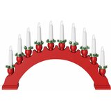  Božićni Svijećnjak s 10 LED Svijećama 3 pcs Crvena | Eponuda.ba