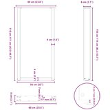  Noge za barski stol U-oblika 2 kom Crne 60 x (110-111) cm Čelik | shoptok.hr