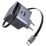 Retractable 65W GaN USB-C polnilec