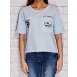 Fashion Hunters yups box blouse with patches blue cene