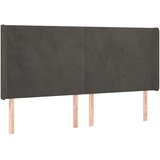  Box spring postelja z vzmetnico LED temno siva 200x200 cm žamet, (20788926) | Shoptok.si
