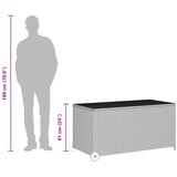  Vrtna kutija za pohranu svjetlosiva 120x65x61 cm od poliratana | shoptok.hr