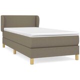  Krevet s oprugama i madracem smeđesivi 100 x 200 cm od tkanine | shoptok.hr