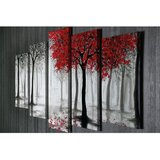 WALLXPERT Dekorativne slike na platnu, 70x20cm, 5 komada, Šarene | Eponuda.ba