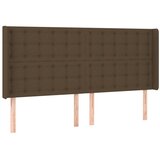  LED uzglavlje tamnosmeđe 203x16x118/128 cm od tkanine | Eponuda.ba