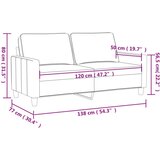  Dvosjed crvena boja vina 120 cm baršunasti | shoptok.hr