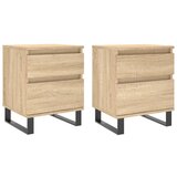  The Living Store Nočna omarica 2 kosa sonoma hrast 40x35x50 cm inženirski les - Nočna Omarica, (21445105) | Shoptok.si