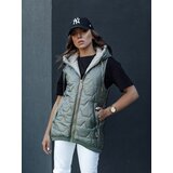 DStreet Kamizelka pikowana damska GLITZY zielona | Shoptok.si