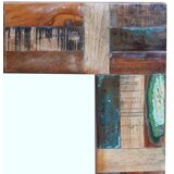  Ogledalo od masivnog obnovljenog drva 80 x 50 cm | shoptok.hr