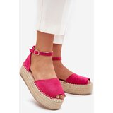 Boto Women's platform espadrilles with weaving fuchsia Selise | Shoptok.si