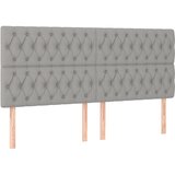 Maison Chic Posteljno vzglavje - Vzglavna omarica 4 kosa svetlo siv 90x7x78/88 cm blago, (22078268) | Shoptok.si