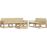  Set vanjskih sofa 6 kom. Bijela i bež Smeđa 79 x 79 x 37 cm | shoptok.hr