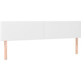 Maison Chic Posteljno vzglavje - Vzglavna omarica 2 kosa belo 90x5x78/88 cm umetno usnje, (22077483) Cene