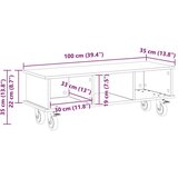 TV stojalo Črna Orehovina 100 x 35 x 35 cm Konstruiran les, (5000132308) | Shoptok.si