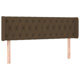  LED Uzglavlje tamnosmeđe 163x16x78/88 cm od tkanine | shoptok.hr