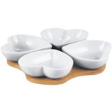  Set – 4 zdjele (srce) sa drvenim pladnjem Cijene