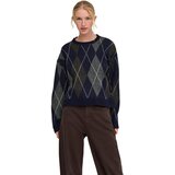 Only Puloverji Onlrhombus Argyle Pullover Knt Noos 15383804 Modra Cene