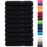 Premium Brisače za savno 25 pcs Črna 80 x 200 cm Bombaž | Shoptok.si