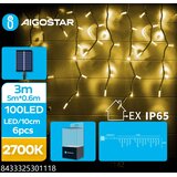 Aigostar led solarni lanac 100xLED/8 funkcija 8x0,6m IP65 topla bela | Eponuda.com