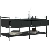  Stolić za kavu crni 99x50x50 cm od konstruiranog drva | shoptok.hr