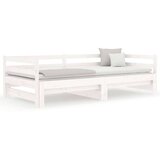  Dnevni ležaj na izvlačenje bijeli 2x(90x190)cm masivna borovina | shoptok.hr