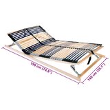 LEŽAJ s letvicama Smeđa 140 x 190 cm Čvrsto drvo bukve | shoptok.hr