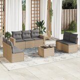 Maison Chic Seti vrtnega pohištva - Vrtna garnitura - Vrtni pohištvo set 8-delna z blazinami bež poli ratan, (21800817) | Shoptok.si