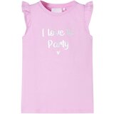 vidaXL Dječja majica s volanima na rukavima ljubičasta 128 | shoptok.hr