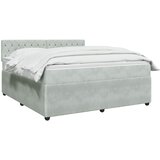  Boxspring krevet s madracem Svjetlosiva 160 x 200 cm Baršun | shoptok.hr