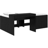  Krevet za djecu s visokim okvirom i stolom Crna - Crna 90 x 190 cm | shoptok.hr
