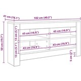 KotnaTVomara Bela 102 x 40,5 x 45 cm Konstruiran les, (5000092170) | Shoptok.si