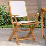 Maison Chic Vrtni Stoli - Stol za vrt 2 kosa kremno bel trden akacijev les in blago JS507, (21877592) | Shoptok.si