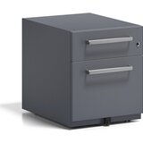 BISLEY Pomični predalnik Note™, 1 predal za obešalne mape, 1 univerzalni predal, VxŠxG 495 x 420 x 565 mm, z ročajem, antracitno siv | Shoptok.si