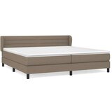  Krevet s oprugama i madracem smeđesivi 200x200 cm od tkanine | shoptok.hr