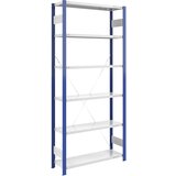 eurokraft pro Skladiščni sestavljiv regal, modra regalna stojala, VxŠ 2500 x 1000 mm, svetlo siva polica, osnovni regal, globina 400 mm | Shoptok.si