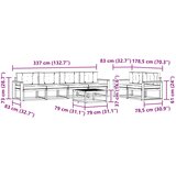  Set vanjskih sofa 6 kom. Bijela i krem | shoptok.hr