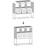 vidaXL Komoda roza 100,5x39x107 cm hladno valjano jeklo | Shoptok.si