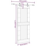 vidaXL Klizna vrata s priborom za montažu 85 x 210 cm masivna borovina | shoptok.hr