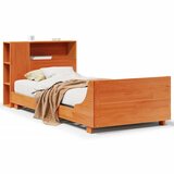 Maison Chic Posteljni okvir - Enojna postelja - Postelja za odrasle brez vzmetnice voščeno rjav 100x200 cm borovina-J8047, (21768284) | Shoptok.si