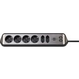 Brennenstuhl estilo Corner 6-way Extension Lead black | shoptok.hr