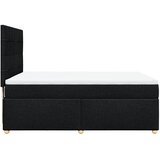  Krevet s oprugama i madracem crni 160x200 cm od tkanine | shoptok.hr